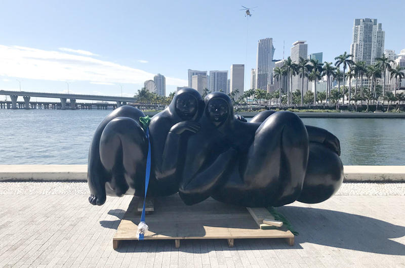En Miami vandalizan esculturas del artista costarricense Jiménez Deredia