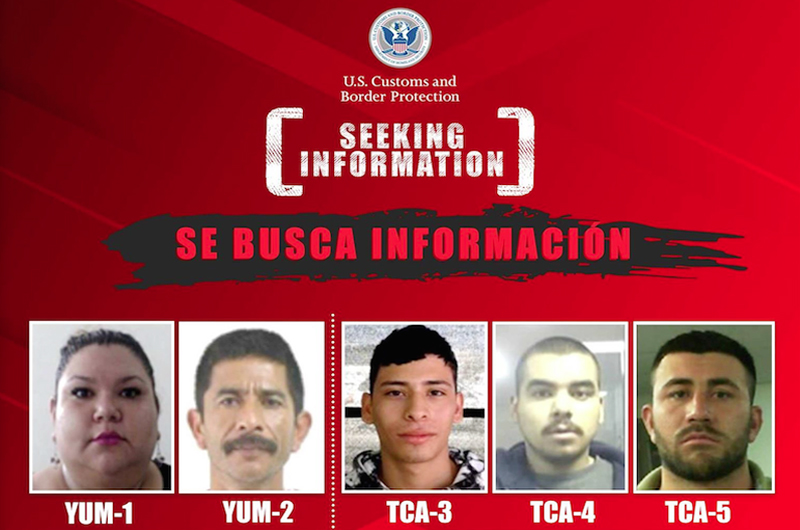 EE.UU y México difunden retratos de sospechosos de tráfico humano y de drogas