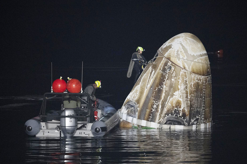 Tripulación de la Misión Crew-7 regresó con éxito del espacio