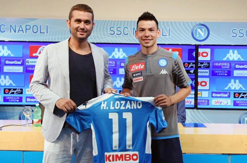 Napoli presenta a mexicano “Chucky” Lozano; portará el dorsal 11