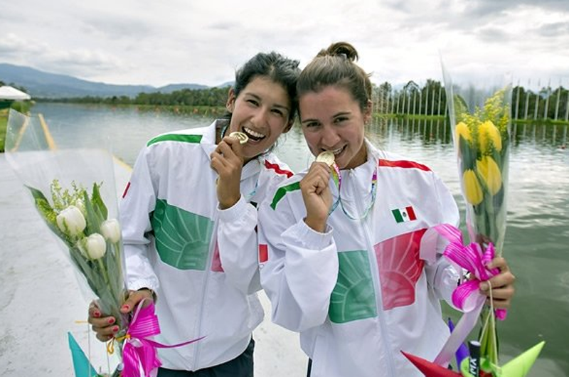 Mexicanas Alanís y Montemayor ganaron oro en canotaje de Barranquilla 2018