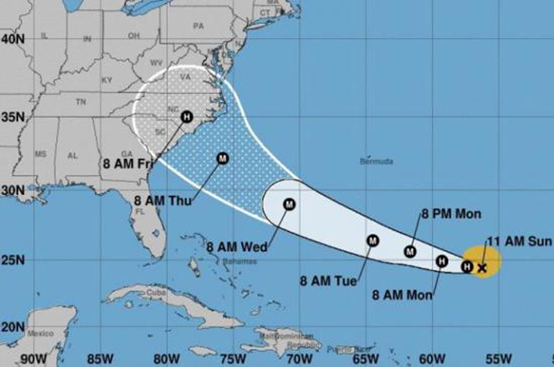 Huracán Florence se fortalece rumbo a Estados Unidos