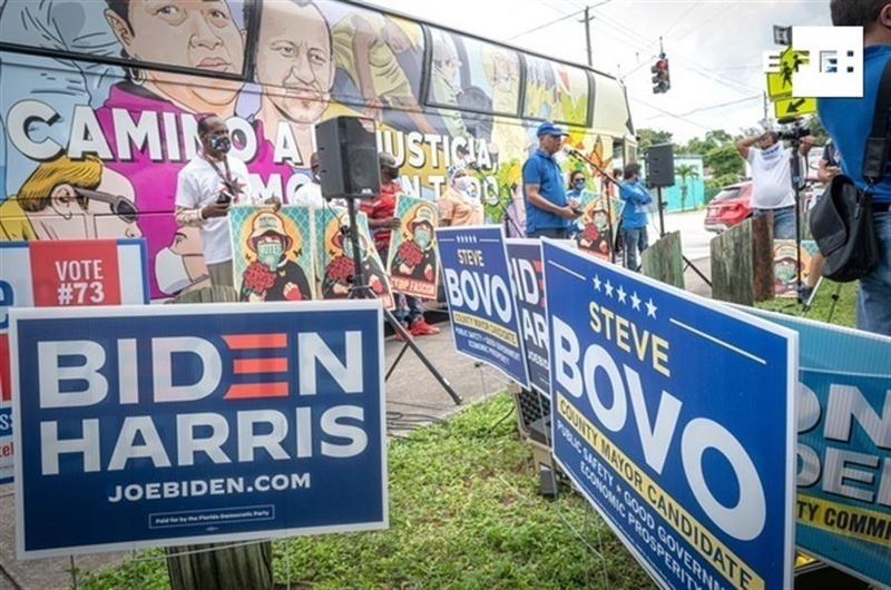 Bus con beneficiarios del TPS que recorre EEUU llega a Miami en plena campaña