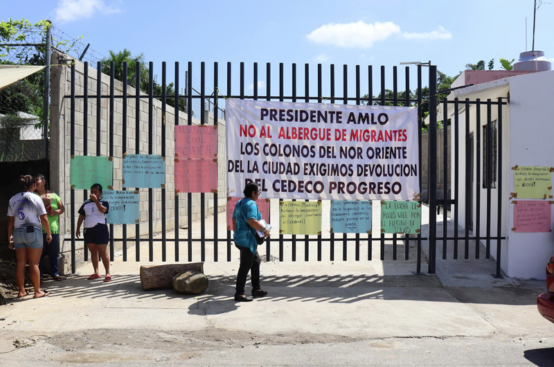 Protestan contra albergue para migrantes en la frontera sur de México