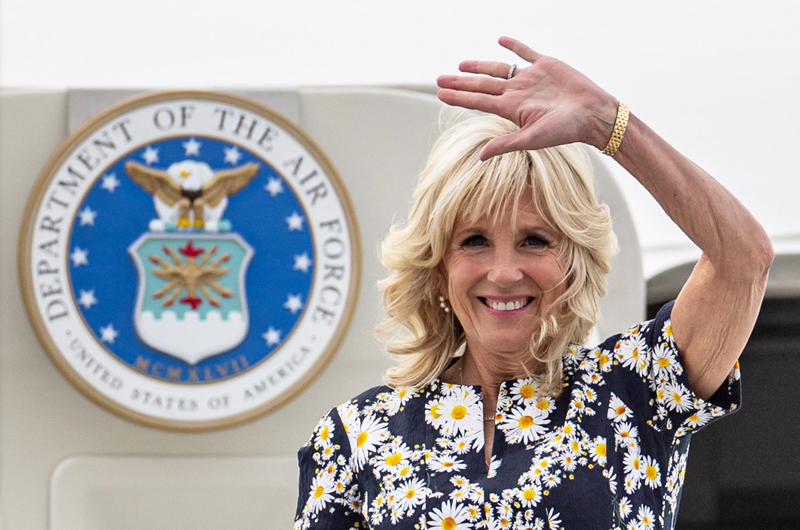 Jill Biden vuelve a dar positivo por covid tras finalizar su aislamiento