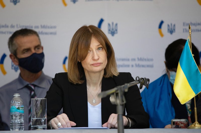  La embajadora de Ucrania en México condena la participación rusa en el desfile de Independencia 