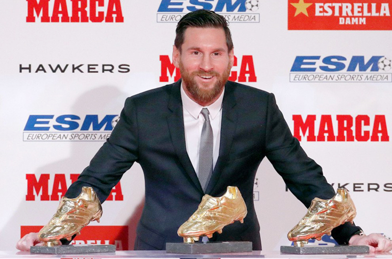 Lionel Messi es el máximo ganador de la Bota de Oro