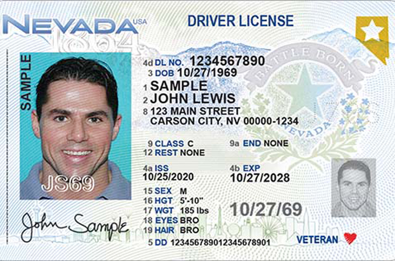 Cambian el diseño de licencias de conducir de Nevada