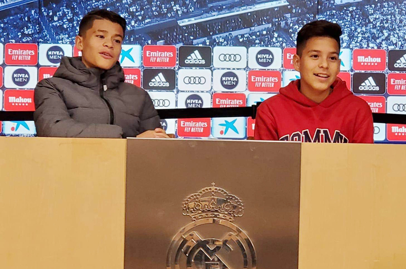 Niños Giovanni Barajas y Erik Nava... De LV a la casa del Real Madrid
