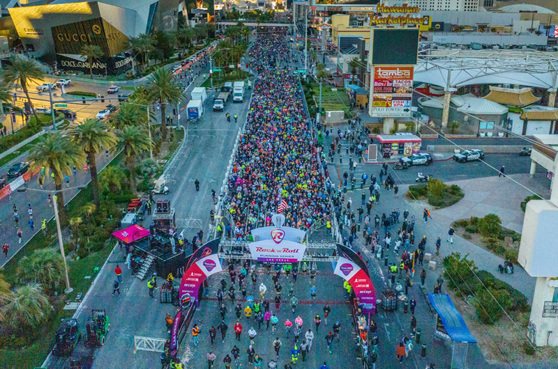 Rock‘n’ Roll Marathon en el céntrico Strip de Las Vegas