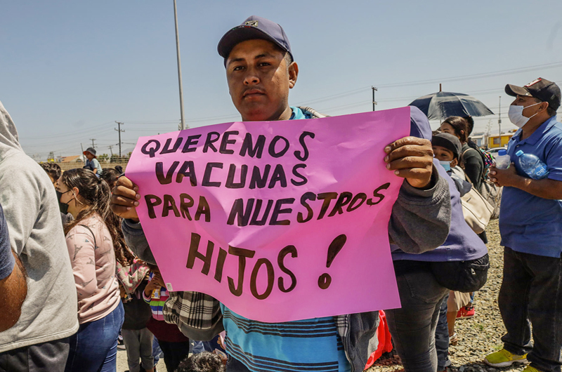 Un brote de varicela y la falta de vacunas azotan a migrantes en la frontera de México