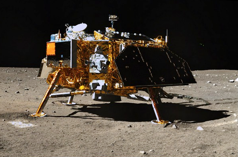 Sonda china Chang'e-4 aluniza en cara oculta de la Luna