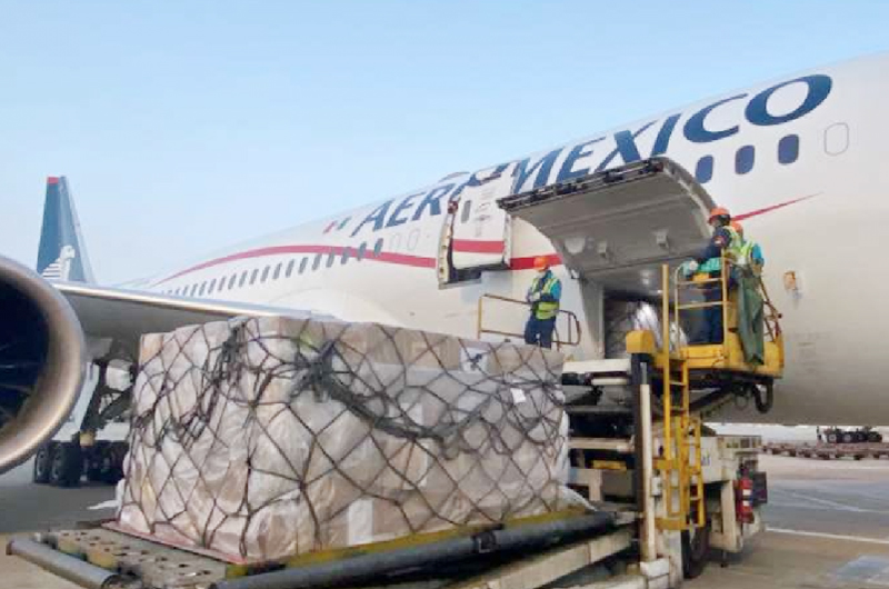 Viene a México séptimo vuelo con materiales médicos desde China