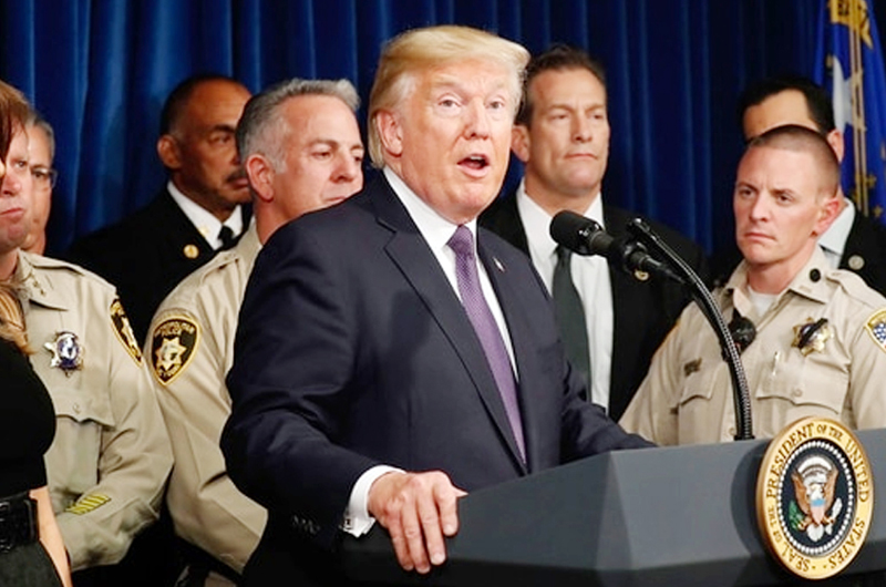 Donald Trump se reunió con víctimas del tiroteo masivo