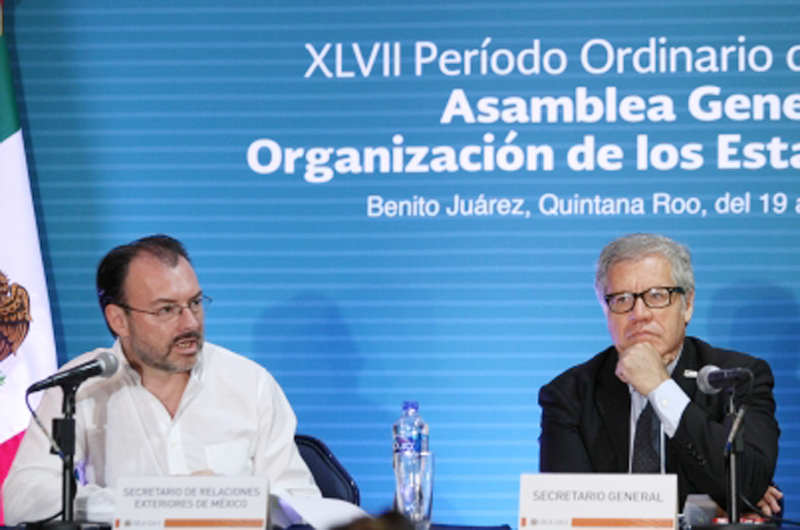 Migración, tema principal de México en asamblea de Estados Americanos