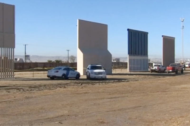 Instalan cámaras de vigilancia en prototipos de muro fronterizo de Trump